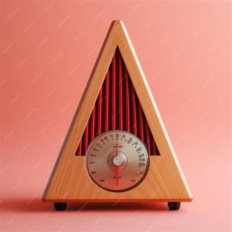 premium ai image light wood vintage metronome  movement  light red