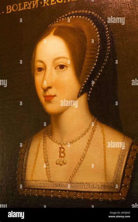 England, Kent, Hever, Hever Castle, Portrait of Anne Boleyn Stock Photo ...