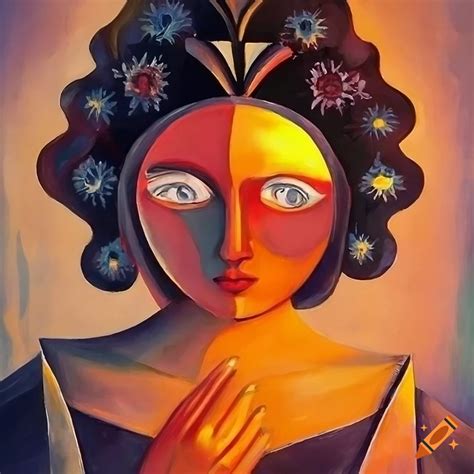 Art deco painting on Craiyon