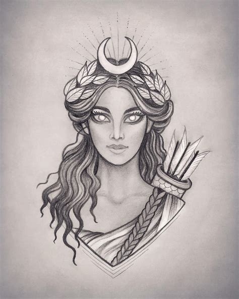 Goddess Drawing at PaintingValley.com | Explore collection of Goddess ...