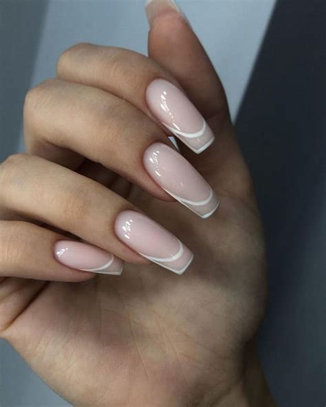 Nails | Design | Manicure, Blush nails, Long acrylic nails