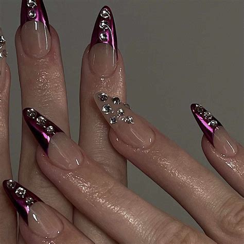 rhinestone nail art ideas 14