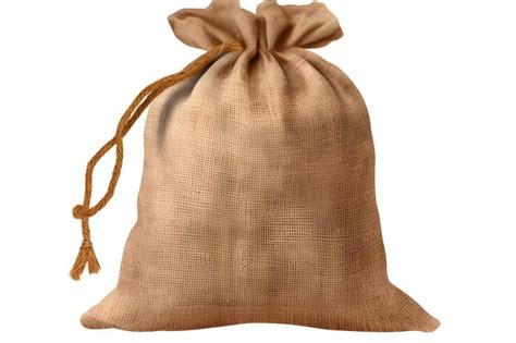 Premium AI Image | Burlap sack isolated on white background