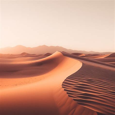 Premium AI Image | Desert Dawn A Minimalist Sunrise in the Sands