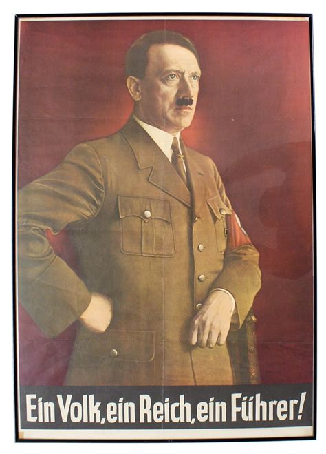 Bid Now: Color portrait poster of Adolf Hitler - December 6, 0122 9:00 ...