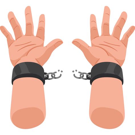 Slaves Of Handcuffs On Hands