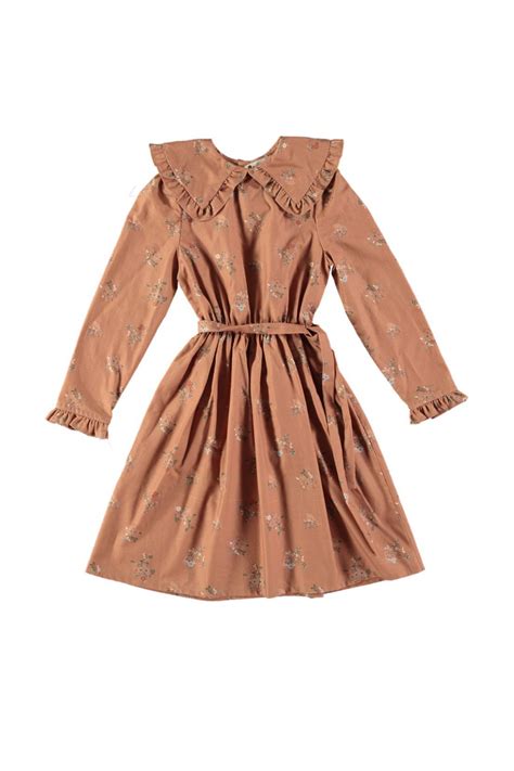 Colombine girl winter dress in organic cotton - Risu-Risu
