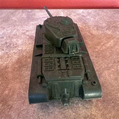 Marx Battleground 41 Tank Dark Green Plastic Vintage 1960s Playset