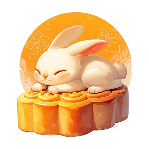 Jade Rabbit Mooncake Mid Autumn Festival Cartoon Illustration, Jade