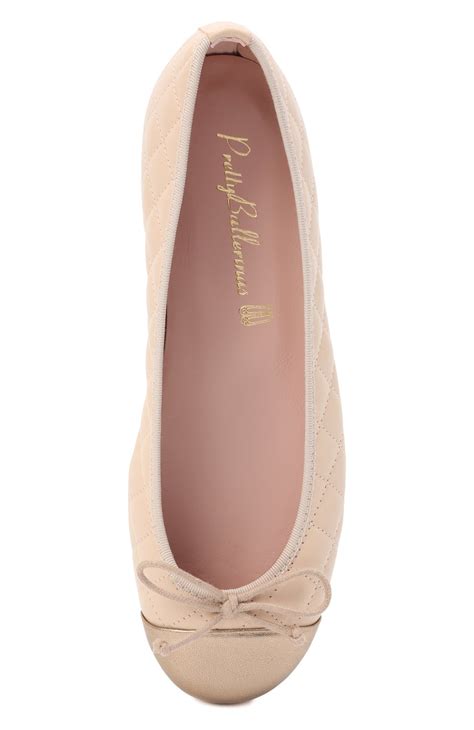Кожаные балетки PRETTY BALLERINAS бежевого цвета — купить за 12900 руб ...