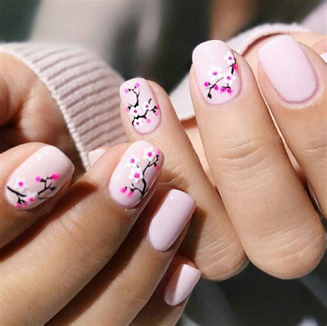 Simple Cherry Blossom Nail Art - En.AsriPortal.com