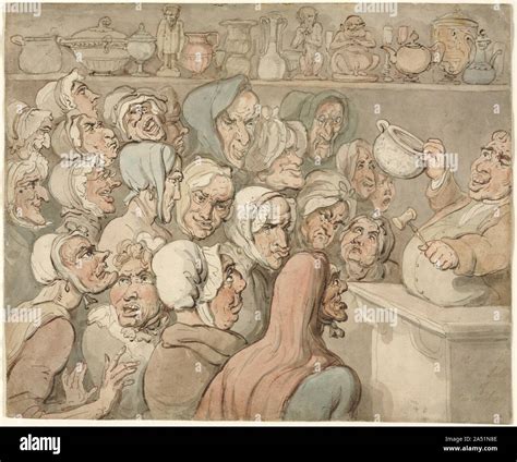 Old Maids at a Sale of Curiosities Stock Photo - Alamy