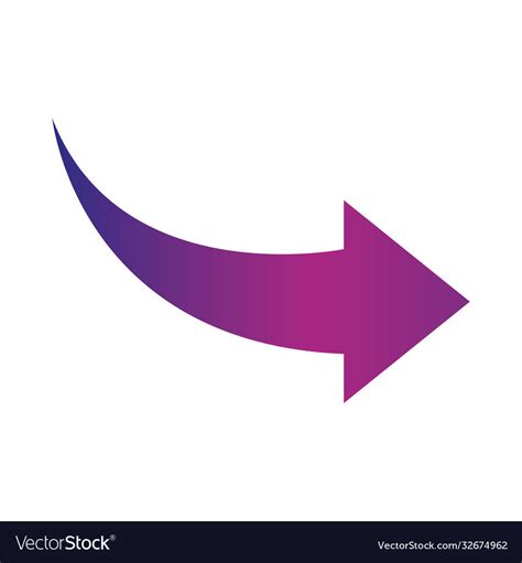 arrow  direction curved gradient vector image