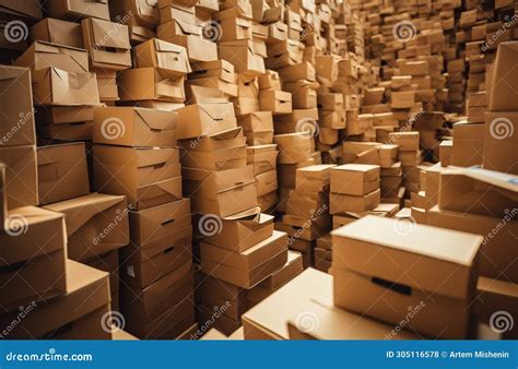 group  boxes  piled  stock illustration illustration