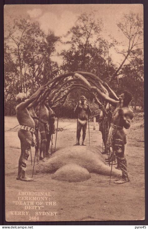Aborigènes - Australie, CPA " Aboriginal ceremony Death of the deity ...