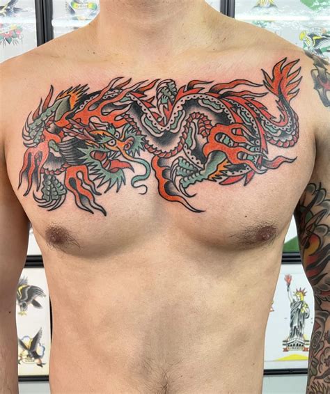 dragon tattoo traditional american symbolism design  cultural fusion