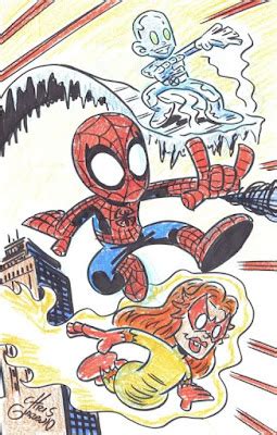 comicartgallery: Spider-Man, Iceman, FireStar by Chris Giarusso