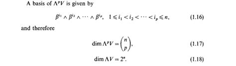differential forms dimensions mathematics stack exchange