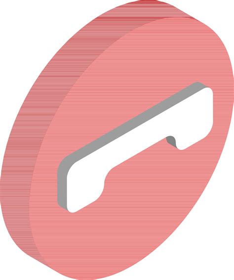 Decline phone call button icon in 3d style. 24459952 Vector Art at Vecteezy
