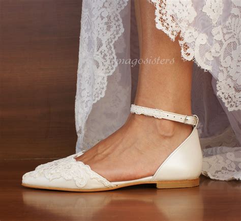 Women's Bridal Shoes/ Handmade IVORY Flats/ Wedding Ballet Pumps/d