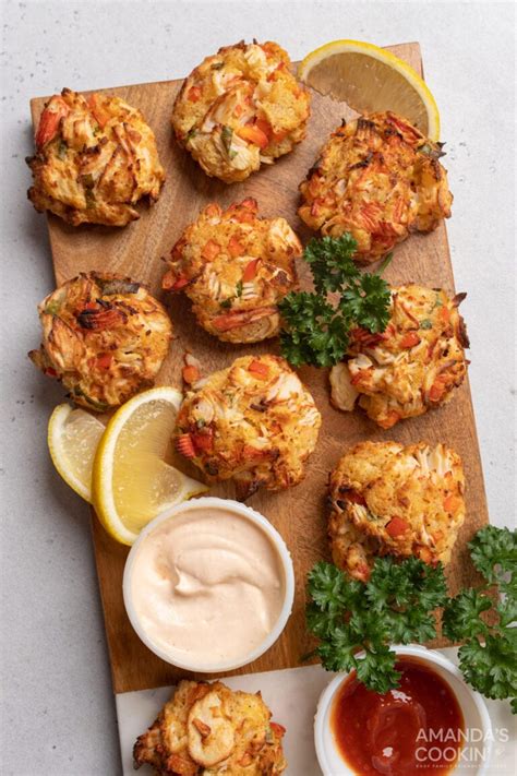 Air Fryer Crab Cakes - Amanda's Cookin' - Air Fryer Recipes