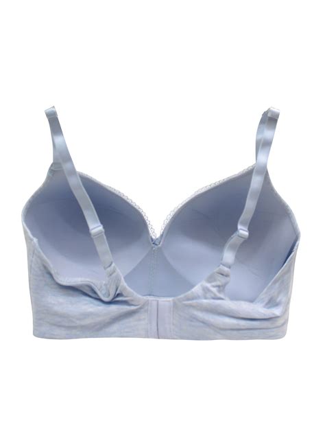 F&F - - F&F BLUE-MARL Modal Rich Non-Wired Full Cup T-Shirt Bra - Size