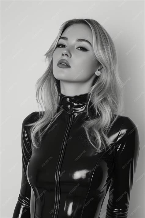 Premium Photo | Blonde Teen Model in Latex Fashion Forward Studio Shot