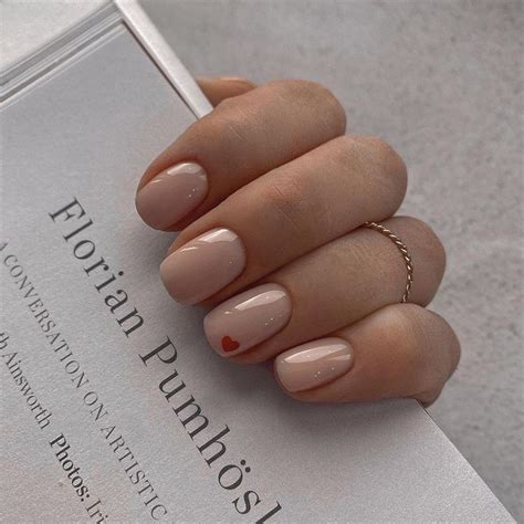 Nail ideas | Gel nails, Simple gel nails, Heart nails