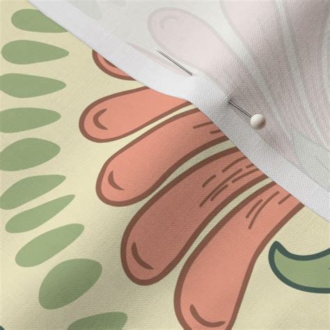 Art Deco scallop repeat design with Fabric | Spoonflower