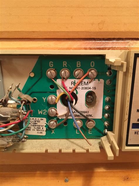 Old Rheem Thermostat Wiring » Schema Digital