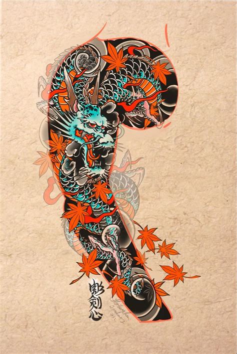 Dragon Tattoo Chest, Dragon Tattoo Sketch, Dragon Sleeve Tattoos ...