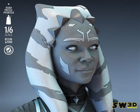 STAR WARS Ahsoka Tano Sculpture Tested for 3D printing 3D model 3D