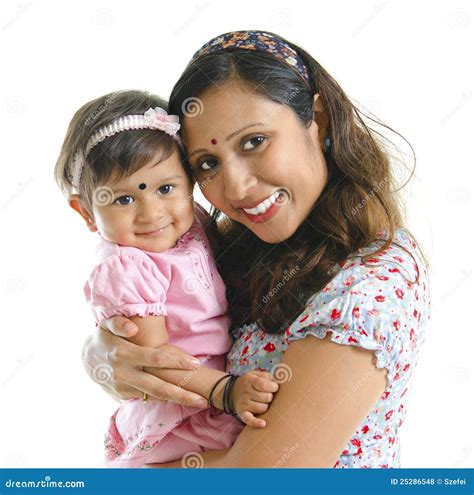 Indian Mother And Child Love