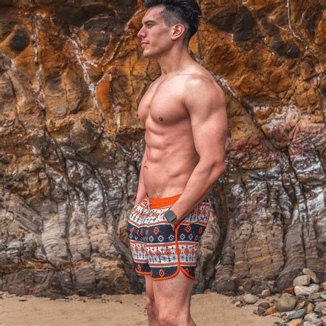 4.5 Inch Inseam Vintage Stretch Swallow Homing Swim Trunks – maamgic