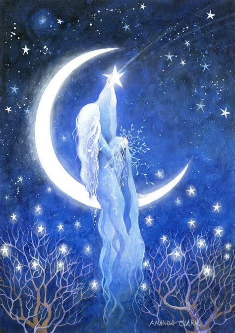 A3 Print Titled moon Goddess by Amanda Clark - Etsy UK | Moon goddess