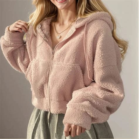 Укороченная флисовая толстовка | AliExpress