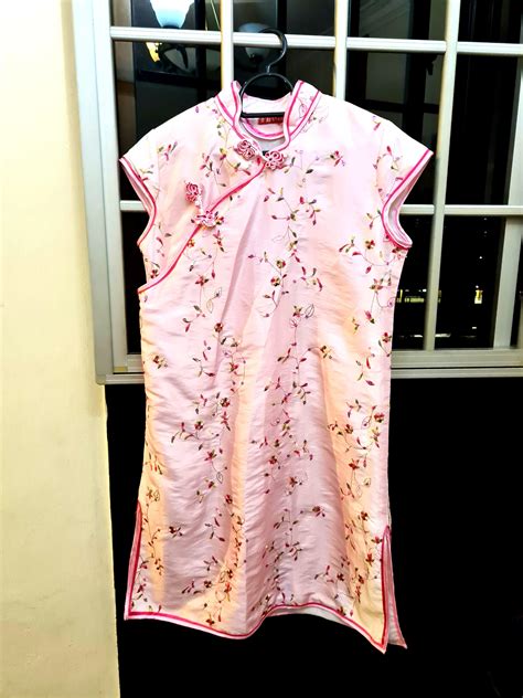 Chloe Pink Cheong Sum, Women's Fashion, Dresses & Sets, Dresses on