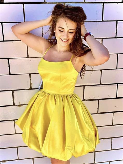 yellow homecoming dresses