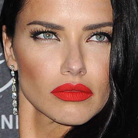 Adriana Lima Makeup: Black Eyeshadow, Silver Eyeshadow & Pale Pink