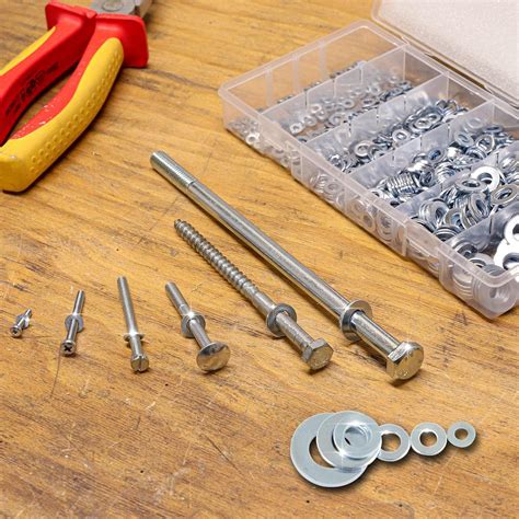 werkfix flat washers set  piece assortment flat  standard sizes