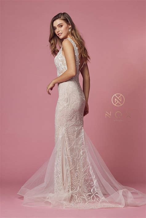 Sleeveless Fitted Long Wedding Gown for $89.99 – The Dress Outlet