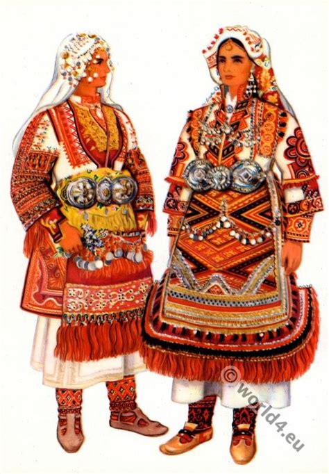Macedonia. Traditional costumes from Kruševo, Prilep. By Vladimir Kirin.