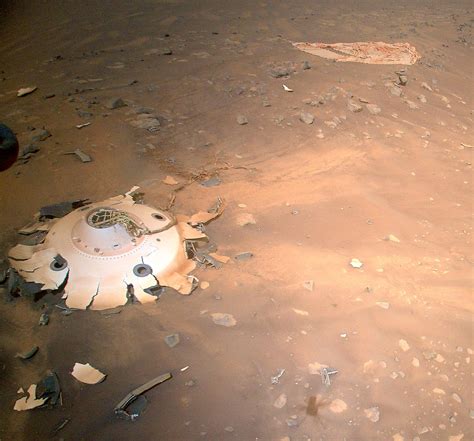 NASA’s Mars Helicopter Spots Gear That Helped Perseverance Rover Land
