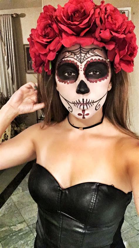 Dia de los muertos makeup half face - klimapp