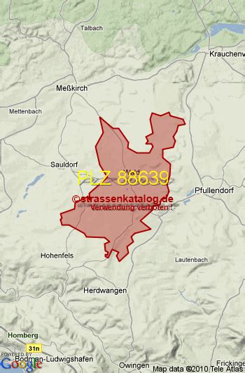 Postleitzahlgebiet 88639 - PLZ