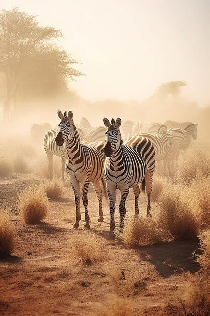 Premium AI Image | Zebra in the savanna