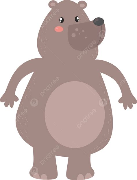 Game Asset Vector PNG Images, Bear Clipart Full Color Animal Pet Game ...