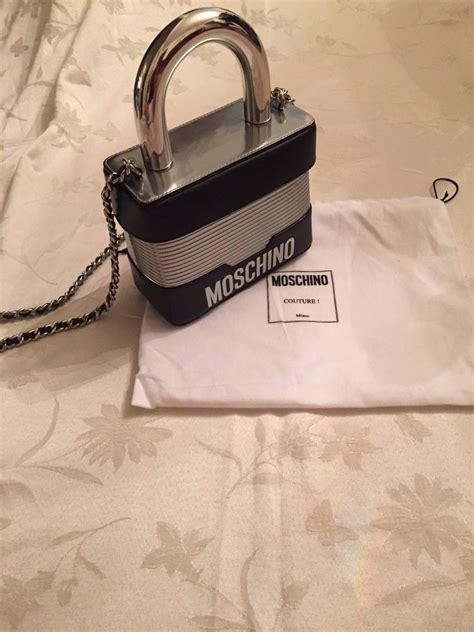 SS17 Moschino Couture Jeremy Scott Padlock Handbag Shoulder Bag TRUE ...