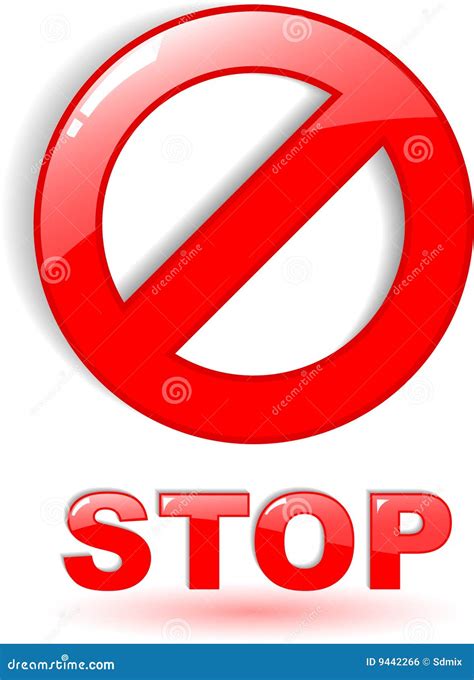 Stop Symbol Vector Illustration | CartoonDealer.com #9441946