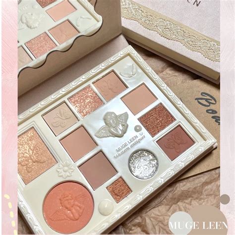 MUGE LEEN 12 Color Eyeshadow Palette Pearlescent Matte Waterproof Lace ...